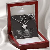 To My Wife - Love Knot Necklace - Gift Set - SLPMAE0007 - Sunshine Letters Co