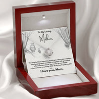 A Letter To My Loving Mother - Love Knot Necklace - Gift Set - SLDDL0139