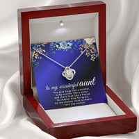 To My Wonderful Aunt - Love Knot Necklace - Gift Set - SLDDL0121 - Sunshine Letters Co