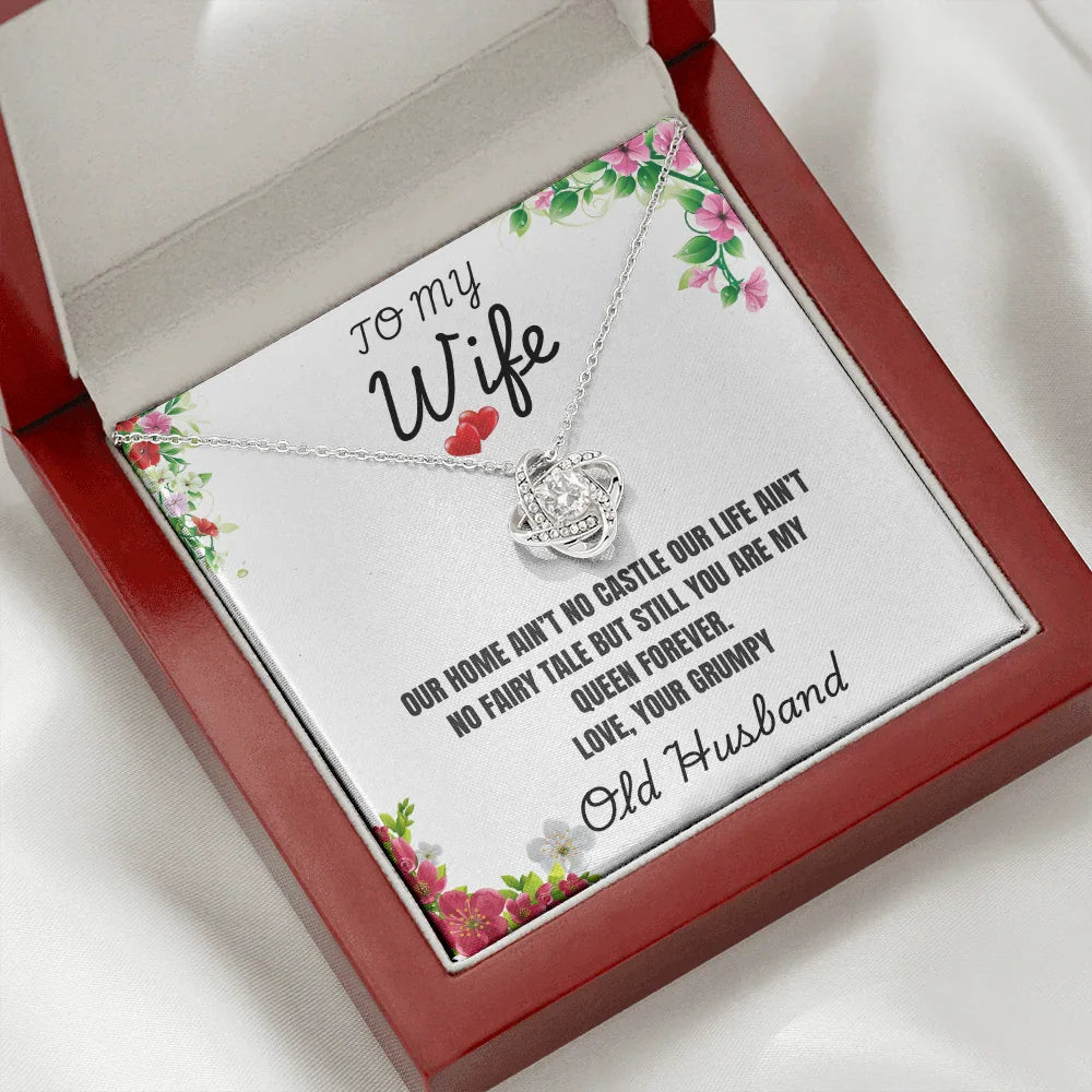 To My Wife - Love Knot Necklace - Gift Set - SLDDL0081 - Sunshine Letters Co