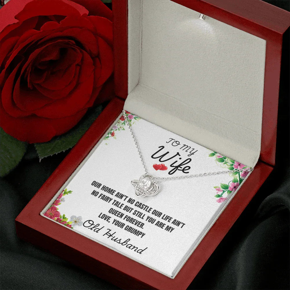 To My Wife - Love Knot Necklace - Gift Set - SLDDL0081 - Sunshine Letters Co