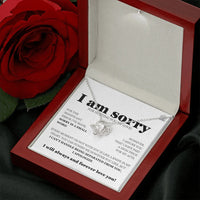 I am sorry - Love Knot Necklace - Gift Set - SLDDL0112 - Sunshine Letters Co