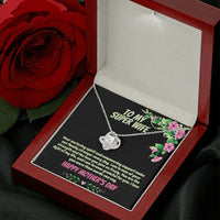 To My Super Wife - Love Knot Necklace - Gift Set - SLPMAE0004 - Sunshine Letters Co