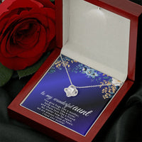 To My Wonderful Aunt - Love Knot Necklace - Gift Set - SLDDL0121 - Sunshine Letters Co