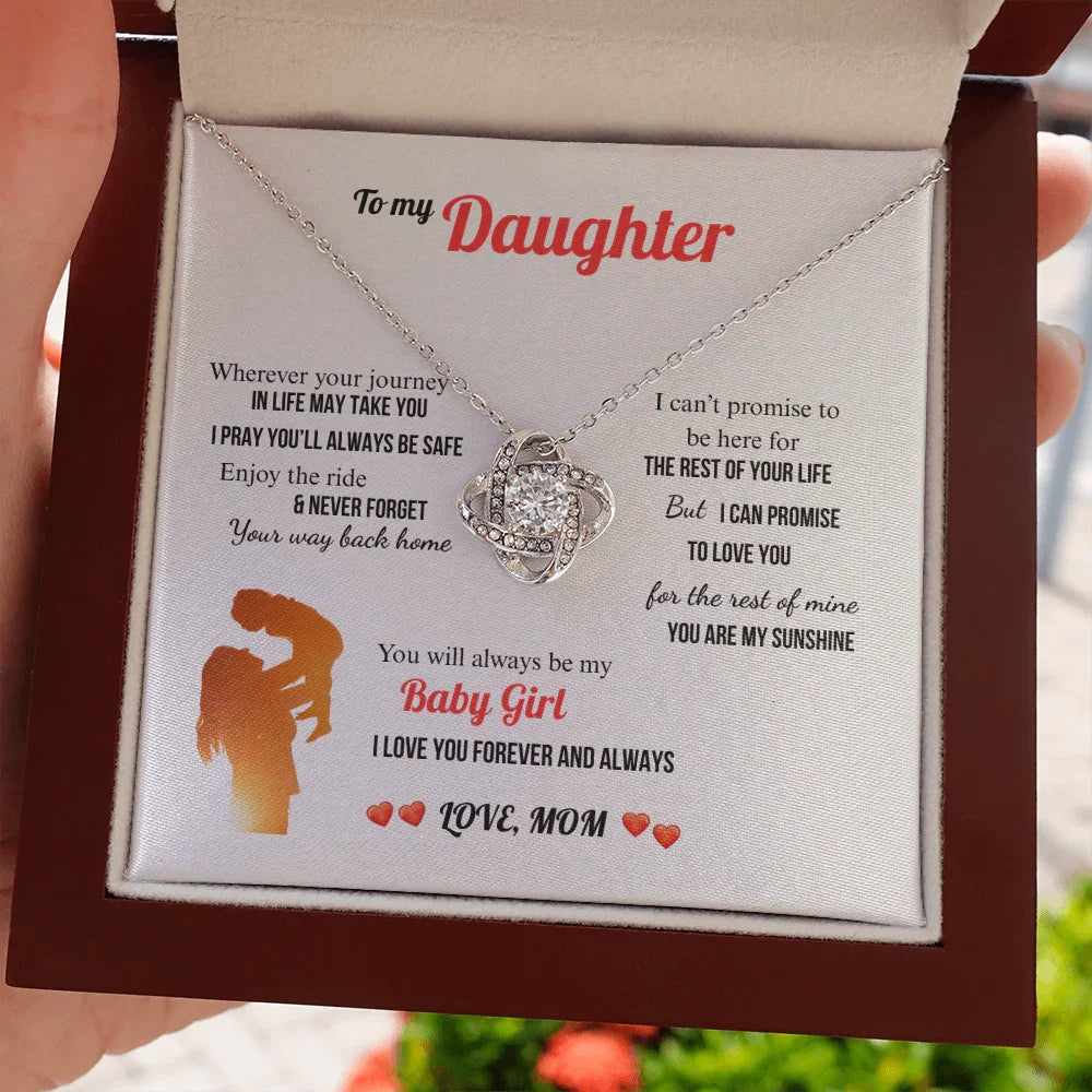 A Letter To My Daughter - Love Knot Necklace - Gift Set - SLDDL0131