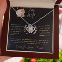 To My Wife - Love Knot Necklace - Gift Set - SLDDL0058 - Sunshine Letters Co