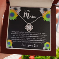 To My Mom - Love Knot Necklace - Gift Set - SLDDL0106 - Sunshine Letters Co