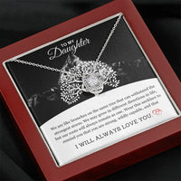 To My Daughter - Love Knot Necklace - Gift Set - SLDDL0093 - Sunshine Letters Co