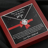 To My Beautiful Wife - Love Knot Necklace - Gift Set - SLDDL0048 - Sunshine Letters Co