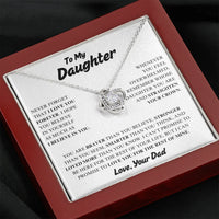 To My Daughter - Love Knot Necklace - Gift Set - SLDDL0091 - Sunshine Letters Co