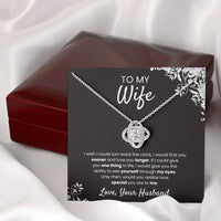 To My Wife - Love Knot Necklace - Gift Set - SLPMAE0007 - Sunshine Letters Co