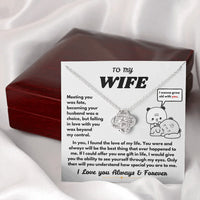To My Wife - Love Knot Necklace - Gift Set - SLDDL0104 - Sunshine Letters Co