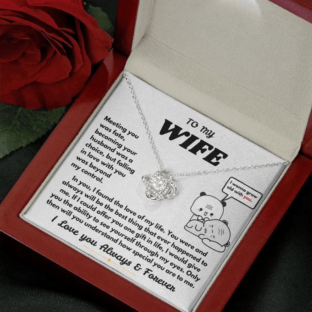 To My Wife - Love Knot Necklace - Gift Set - SLDDL0104 - Sunshine Letters Co