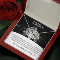 To My Daughter - Love Knot Necklace - Gift Set - SLDDL0093 - Sunshine Letters Co