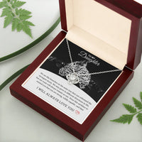To My Daughter - Love Knot Necklace - Gift Set - SLDDL0093 - Sunshine Letters Co