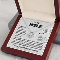 To My Wife - Love Knot Necklace - Gift Set - SLDDL0104 - Sunshine Letters Co