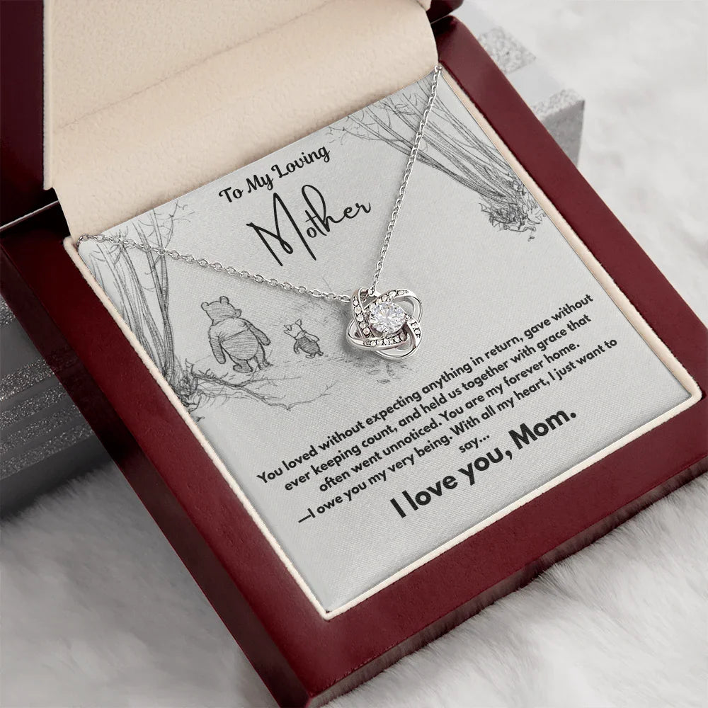 A Letter To My Loving Mother - Love Knot Necklace - Gift Set - SLDDL0139