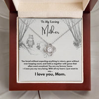 A Letter To My Loving Mother - Love Knot Necklace - Gift Set - SLDDL0139