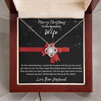 To My Beautiful Wife - Love Knot Necklace - Gift Set - SLDDL0048 - Sunshine Letters Co
