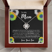 To My Mom - Love Knot Necklace - Gift Set - SLDDL0106 - Sunshine Letters Co
