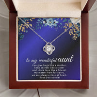 To My Wonderful Aunt - Love Knot Necklace - Gift Set - SLDDL0121 - Sunshine Letters Co