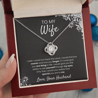 To My Wife - Love Knot Necklace - Gift Set - SLPMAE0007 - Sunshine Letters Co