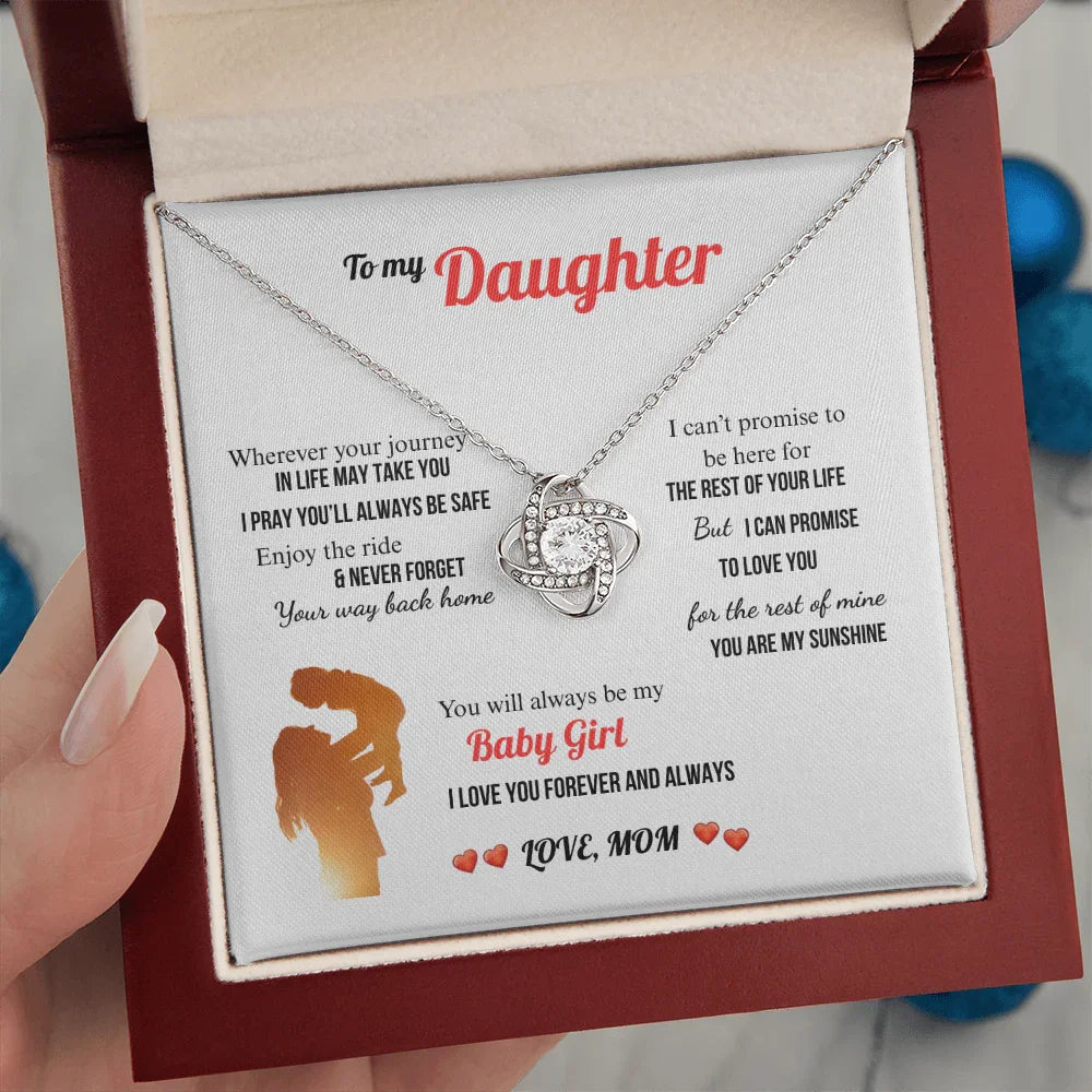 A Letter To My Daughter - Love Knot Necklace - Gift Set - SLDDL0131