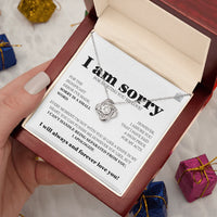 I am sorry - Love Knot Necklace - Gift Set - SLDDL0112 - Sunshine Letters Co