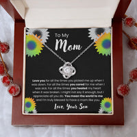 To My Mom - Love Knot Necklace - Gift Set - SLDDL0106 - Sunshine Letters Co