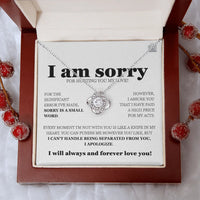 I am sorry - Love Knot Necklace - Gift Set - SLDDL0112 - Sunshine Letters Co