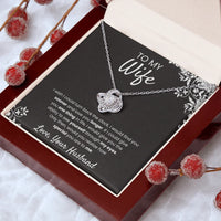 To My Wife - Love Knot Necklace - Gift Set - SLPMAE0007 - Sunshine Letters Co
