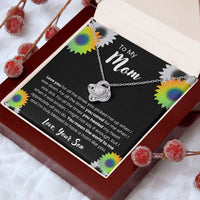 To My Mom - Love Knot Necklace - Gift Set - SLDDL0106 - Sunshine Letters Co