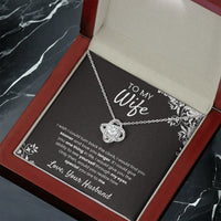 To My Wife - Love Knot Necklace - Gift Set - SLPMAE0007 - Sunshine Letters Co