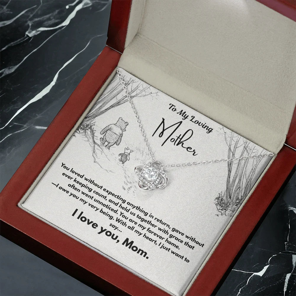 A Letter To My Loving Mother - Love Knot Necklace - Gift Set - SLDDL0139