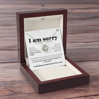 I am sorry - Love Knot Necklace - Gift Set - SLDDL0112 - Sunshine Letters Co