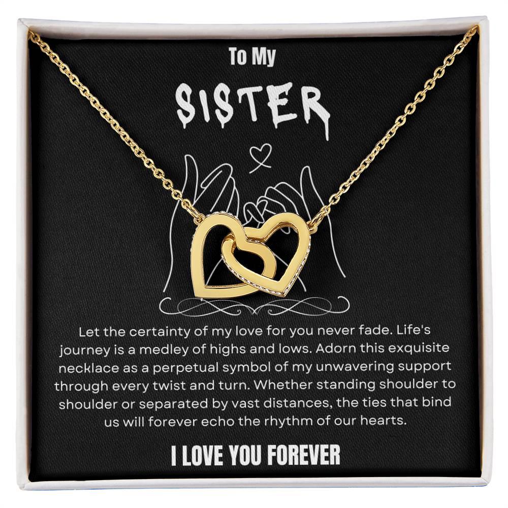 To My Sister - Interlocked Hearts Gift Set - SLDDL0026 - Sunshine Letters Co
