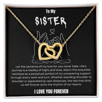 To My Sister - Interlocked Hearts Gift Set - SLDDL0026 - Sunshine Letters Co