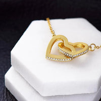 To My Beautiful Daughter - Interlocking Hearts Necklace Gift Set - SLDDL0046 - Sunshine Letters Co