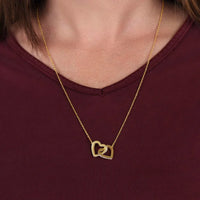To My Beautiful Daughter - Interlocking Hearts Necklace Gift Set - SLDDL0046 - Sunshine Letters Co