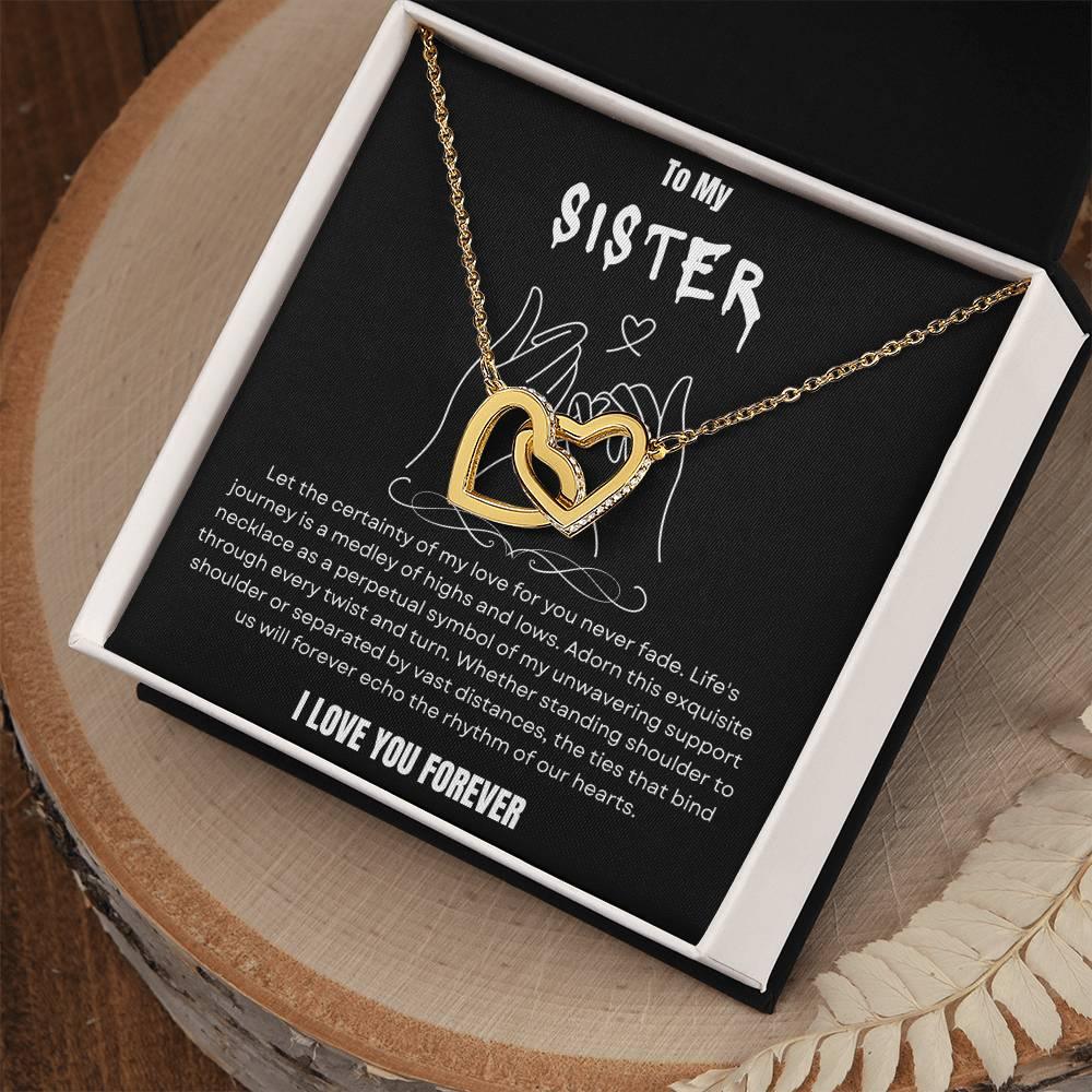 To My Sister - Interlocked Hearts Gift Set - SLDDL0026 - Sunshine Letters Co