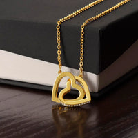To My Dearest Love - Interlocking Hearts Necklace - Gift Set - SLDDL0059 - Sunshine Letters Co