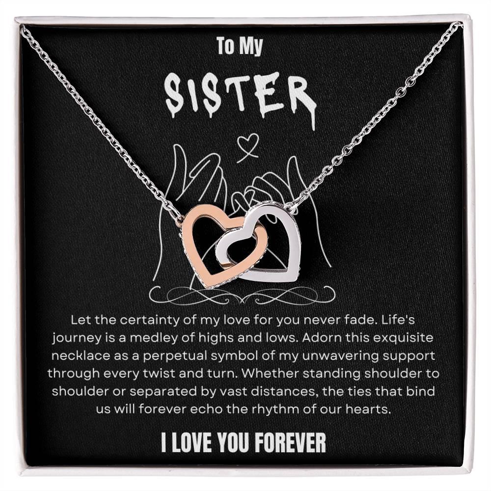 To My Sister - Interlocked Hearts Gift Set - SLDDL0025 - Sunshine Letters Co