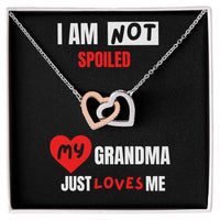 To My Granddaughter - Interlocking Hearts Necklace Gift Set - SLDDL0054 - Sunshine Letters Co
