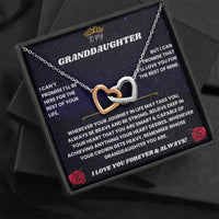 To My Granddaughter - Interlocking Hearts Necklace Gift Set - SLDDL0086 - Sunshine Letters Co