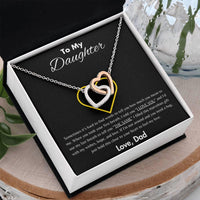 To My Daughter - Interlocking Hearts Necklace Gift Set - SLDDL0047 - Sunshine Letters Co