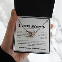 I am sorry - Interlocking Hearts Necklace - Gift Set - SLDDL0114 - Sunshine Letters Co