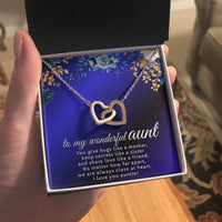 To My Wonderful Aunt - Interlocking Hearts Necklace - Gift Set - SLDDL0120 - Sunshine Letters Co