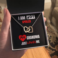 To My Granddaughter - Interlocking Hearts Necklace Gift Set - SLDDL0054 - Sunshine Letters Co