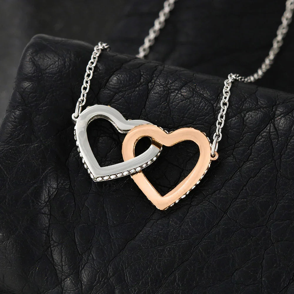 To My Beautiful Wife - Interlocking Hearts Necklace Gift Set - SLDDL0018 - Sunshine Letters Co