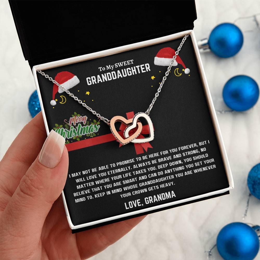 To My Sweet Granddaughter - Interlocking Hearts Necklace Gift Set - SLDDL0049 - Sunshine Letters Co
